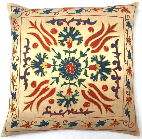 Uzbeki suzani embroidery silk - embroidery,