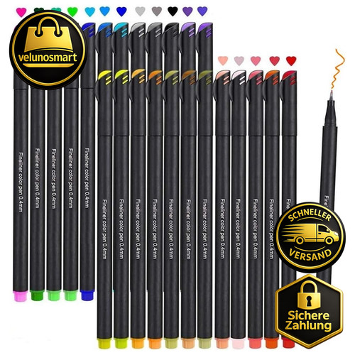 Fineliner set farben 4mm - fineliner, 24