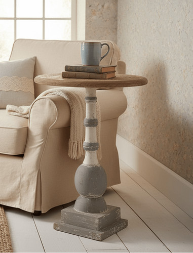 Beistelltisch rund shabby chic - beistelltisch,