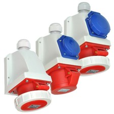 Kombi Wandsteckdose CEE 16A 5P 400V mit 230V Steckdose IP44 – IP67