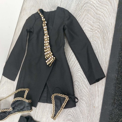 Bjd puppe schwarz jacke - schwarz, shirt