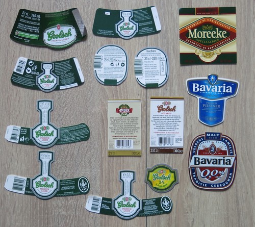 Bier etiketten druckfrisch - etiketten,