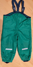 Regenhose Matschhose Latzhose Hose Gefüttert Gr. 86/92 Grün Spielhose Buddelhose