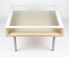 IKEA Magiker Couchtisch Wohnzimmertisch Birke hell mit Glasplatte 75x75cm