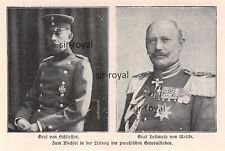 Graf Alfred von Schlieffen - Graf Heilmuth von Moltke - 1906 ~12x8cm