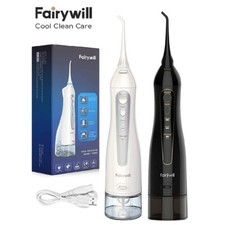 Fairywill Munddusche Kabellos 3 Modi 7 Düsen Tragbare 300ML Wasser Flosser DE