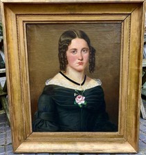 Großes Biedermeier Portrait