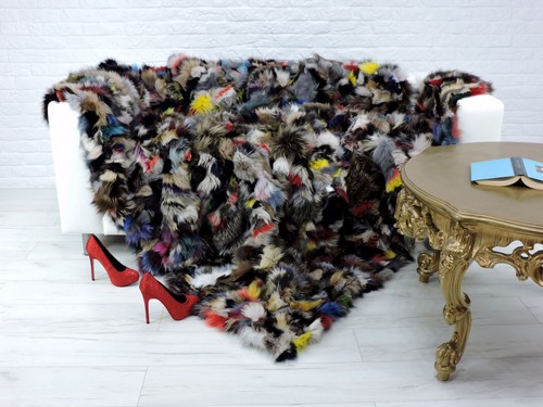 Fuchsfell decke bunte - fuchsfell, decke:
