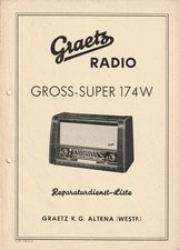 GRAETZ alte Radio und Fernseher Schaltpläne. 22 Seiten