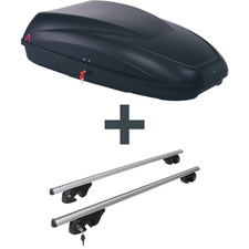 Dachbox G3 Krono 320 + Dachträger Menabo Sherman für Toyota Avensis Verso M2 NEU