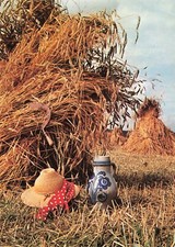 Grußkarte - Wandern, Picknick, Heu, Stroh - Karte ungelaufen