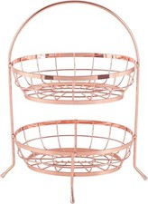 ECHTWERK Obstkorb aus Eisen, 2-Stöckig (kupfer) - B-Ware neuwertig