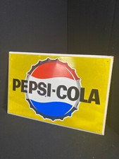 Pepsi Cola Blechschild geprägt Kronkorken Export Schild - 49 x 33 cm  - D  1960