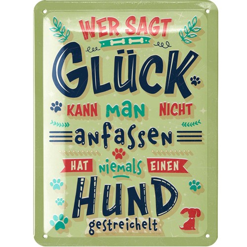 Retro blechschild hund deko - retro,
