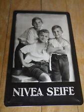 Nivea Blechschild Reklame Werbeschild  geprägt  ca. 20 x 30 cm 