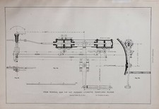 1886 Railway Lokomotive Aufdruck Dampf Rückfahr Gang Schnell Links Zylinder