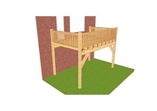 Holzbalkon 17m2  5,25m x 3,25m