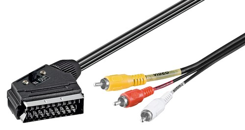 Scart auf cinch kabel - auf, 2m