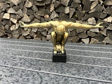 Deko Figur Athlet Skulptur Statue Kunstobjekt Art Design Art Déco Sport Kunst