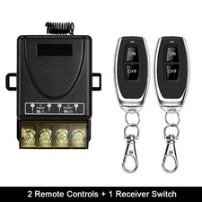Drahtloser Fernschalter mit 2 Fernbedienungen, Universeller 433 MHz DC12V-48V DE