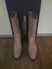 Stiefeletten, Rossano Bisconti, Kalbsleder, Handgefertigt, Beige, Gr. 39