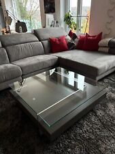 moderner Design Couchtisch - MDF und Glas -  100x100x34cm - von Kendo. NEUWERTIG