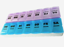 MASSIVE Medikamentenbox große Fächer 14 Fächer 7 Tage Pillendose Pillenbox