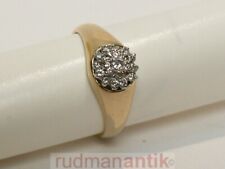 RING GOLD 585 Ringkopf mit zahlreichen kleinen Diamanten - punziert