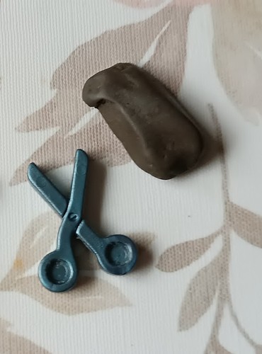 Schere und stein für - schere,