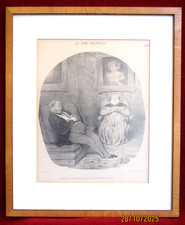 Daumier, Honoré (1808-1879) Lithographie: Les Bons Bourgeois- Comment se termine