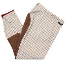 Reithose Euro-Star Hunter Check, Vollbesatz Stiefelreithose, braun-ecru kariert