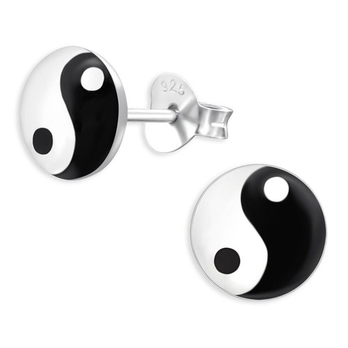 Yin yang kinder ohrringe - yin,