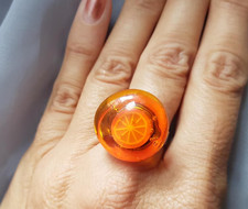 Ring ,Aperol, Aperol Spritz, orange,verstellbar, Edelstahl