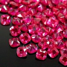 Natürlich Mogok Rot Rubin Zertifiziert 3.00 MM Kissen Form Edelstein 100 Stück