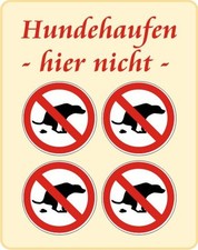 4 Aufkleber Hundekot