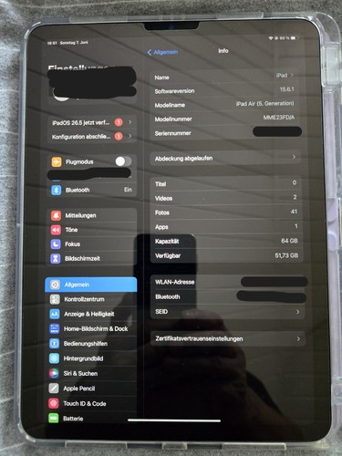 Apple ipad air gen ios - 5.,