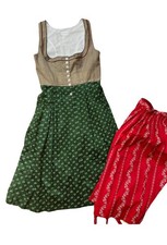 Lodenfrey Dirndl „Hanna“ Leinen mit Schürze – Gr. 42 | Leinen, kein Polyester
