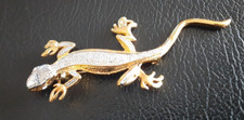 Brosche Salamander Gecko Eidechse Echse Reptil ca. 9 cm