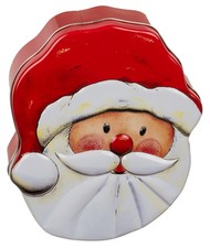 Keksdose Weihnachtsmann Santa Kopf - Gebäckdose Nikolaus, Plätzchendose