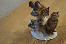 Porzellan Figur von Gräfenthal  Eulen/ Kautz  Pärchen   guter Zustand