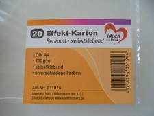 20 Bogen Effekt-Karton Perlmutt selbstklebend DIN A4* K. Jittenmeier / QVC