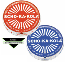 SCHO-KA-KOLA Koffein-Schokolade Schokolade Bundeswehr Armee Energy 1er-3er Pack