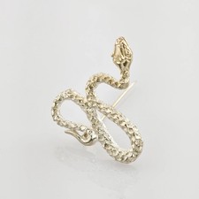 Silberbrosche Schlange im