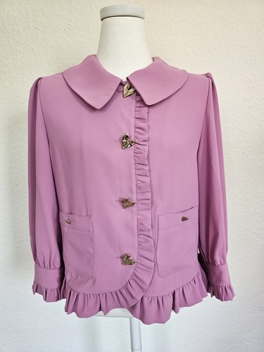 Bluse pink herzknöpfe korea - bluse,