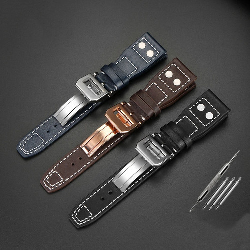 Leder uhrenarmbänder passend - leder,