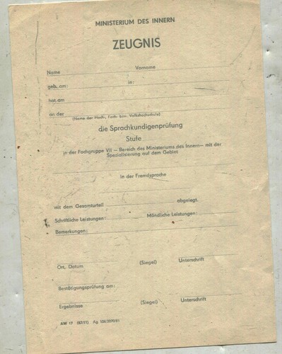 DDR:Zeugnis:Sprachkundeprüfun