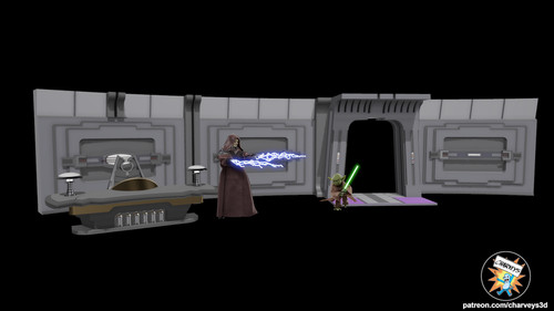 Darth sidious büro diorama - sidious,