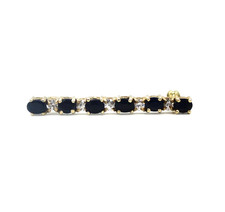 Brosche 585 Gelbgold Saphir