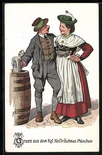 Künstler münchner - künstler-ak,