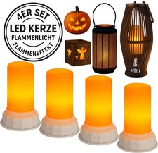 4 x LED Flammenlicht Kerze